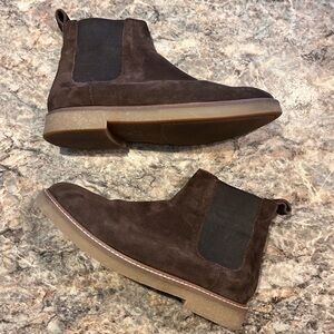 Zara Men's Chocolate Suede Chukka Boots Size 40